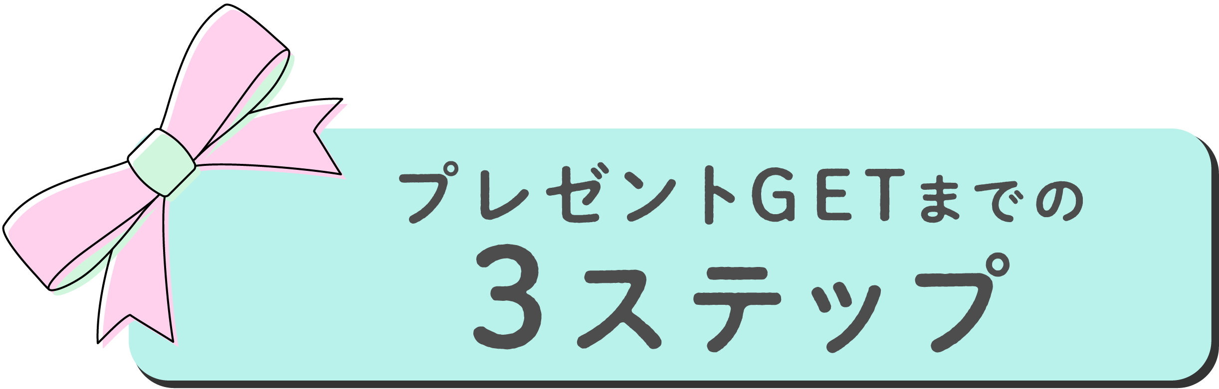 プレゼントゲットまでの３ステップ